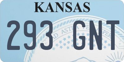 KS license plate 293GNT