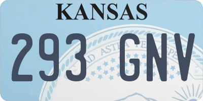 KS license plate 293GNV