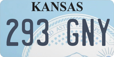 KS license plate 293GNY