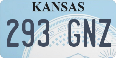 KS license plate 293GNZ