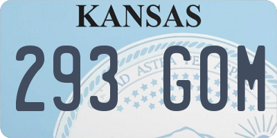 KS license plate 293GOM