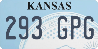 KS license plate 293GPG