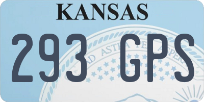 KS license plate 293GPS