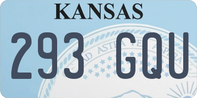 KS license plate 293GQU