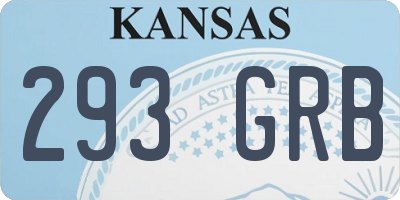 KS license plate 293GRB