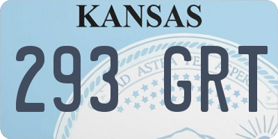 KS license plate 293GRT