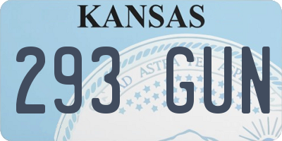 KS license plate 293GUN
