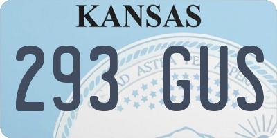KS license plate 293GUS