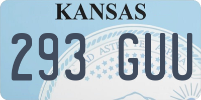 KS license plate 293GUU