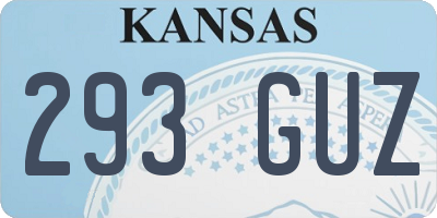 KS license plate 293GUZ