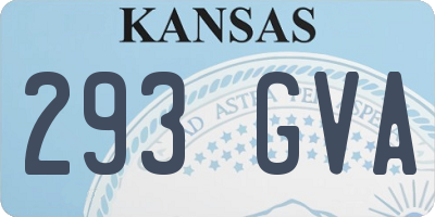 KS license plate 293GVA