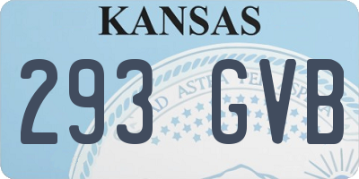 KS license plate 293GVB