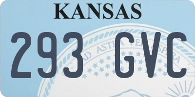KS license plate 293GVC