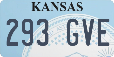 KS license plate 293GVE