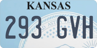 KS license plate 293GVH