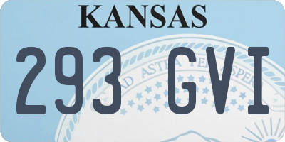 KS license plate 293GVI