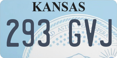KS license plate 293GVJ