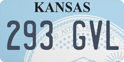 KS license plate 293GVL