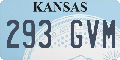 KS license plate 293GVM