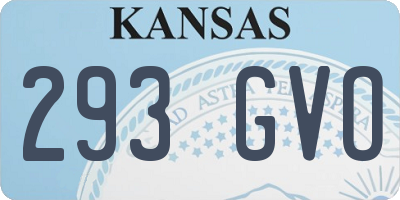 KS license plate 293GVO