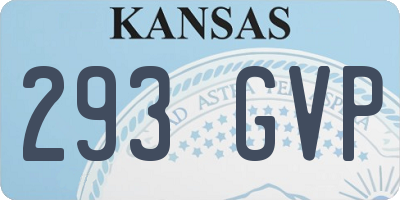 KS license plate 293GVP