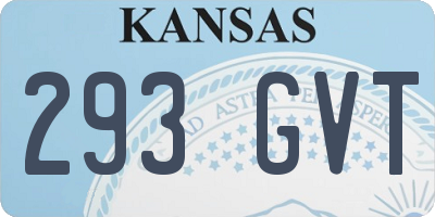 KS license plate 293GVT