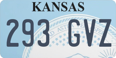 KS license plate 293GVZ