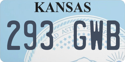 KS license plate 293GWB