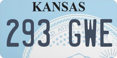 KS license plate 293GWE