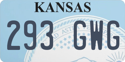 KS license plate 293GWG