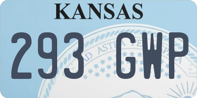 KS license plate 293GWP