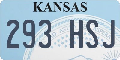 KS license plate 293HSJ