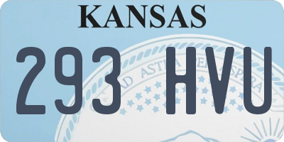 KS license plate 293HVU
