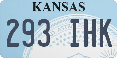 KS license plate 293IHK