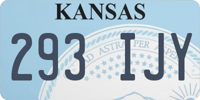 KS license plate 293IJY
