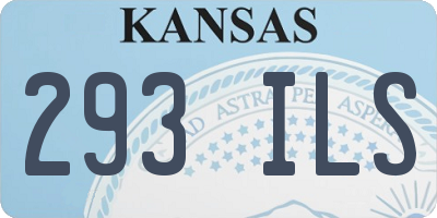 KS license plate 293ILS