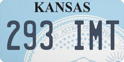KS license plate 293IMT