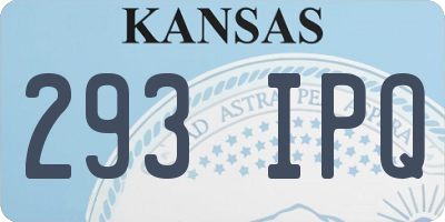 KS license plate 293IPQ