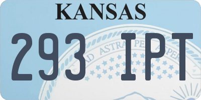 KS license plate 293IPT