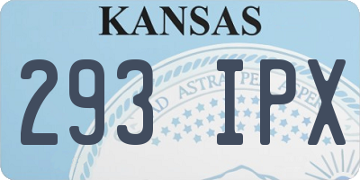 KS license plate 293IPX