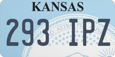 KS license plate 293IPZ
