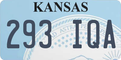 KS license plate 293IQA