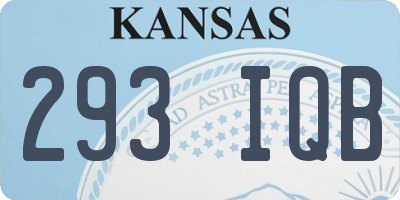 KS license plate 293IQB
