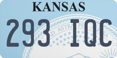 KS license plate 293IQC