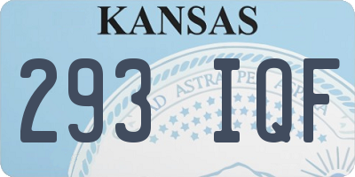 KS license plate 293IQF