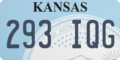 KS license plate 293IQG