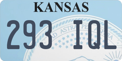 KS license plate 293IQL