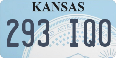 KS license plate 293IQO