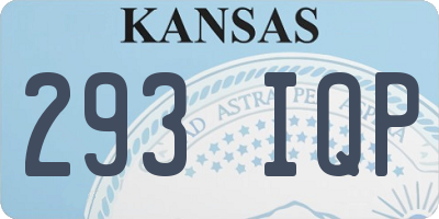 KS license plate 293IQP