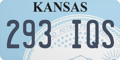 KS license plate 293IQS